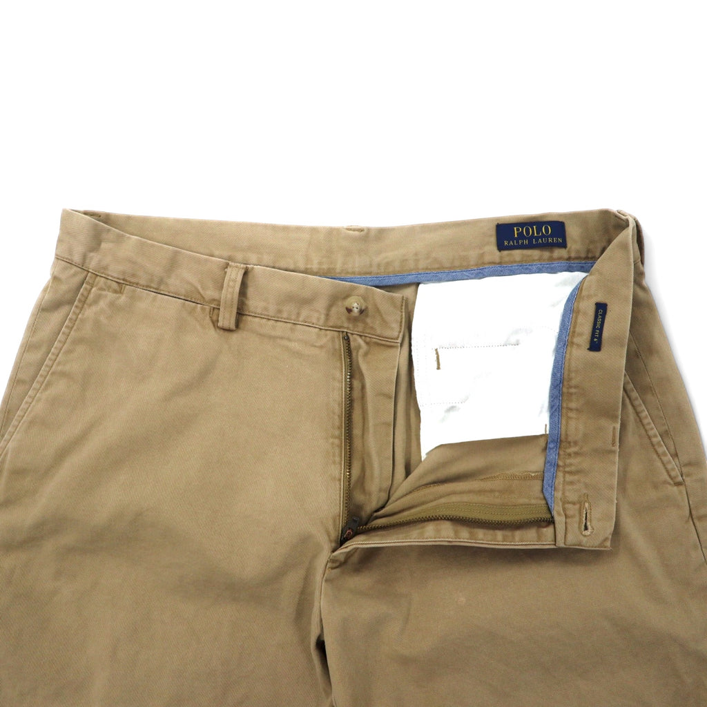 POLO RALPH LAUREN Polo Chino Classic Fit Chino Shorts Size 34 Beige Cotton