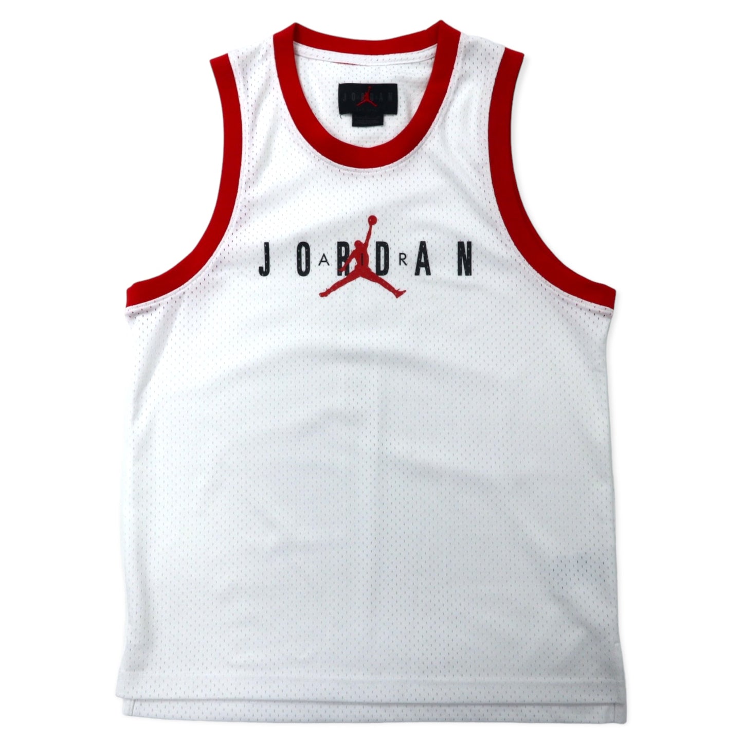 JORDAN BRAND ( NIKE ) ゲームシャツ タンクトップ S ホワイト ポリエステル メッシュ ジャンプマン ロゴプリント AS M J JM SPRT DNA TANK CJ6152-100