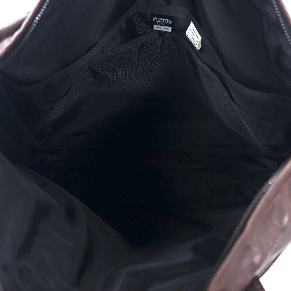 PORTER Around Leather Business Bag Briefcase Brown AROUND BRIEFCASE 003-01266 Made in Japan