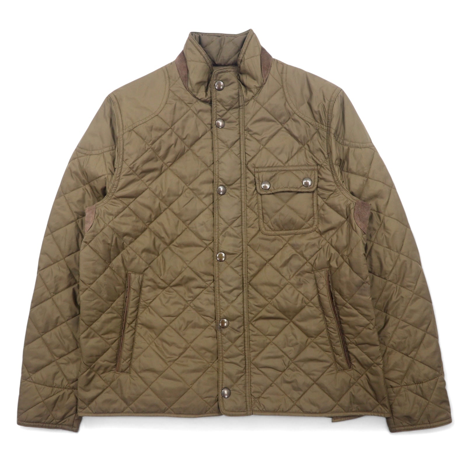 日本然リトテ-古着オンライン-RALPH LAUREN 90年代 キルティングジャケット XL カーキ ポリエステル-RALPH LAUREN 90's Quilted Jacket XL Khaki Polyester