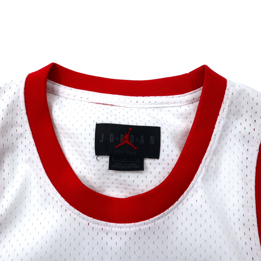 JORDAN BRAND (NIKE) Game Shirt Tank Top S White Polyester Mesh Jumpman Logo Print AS MJ JM SPRT DNA TANK CJ6152-100