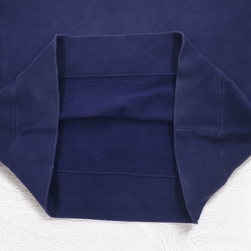 Polo by Ralph Lauren Half Zip Reverse Weave Sweatshirt, XL, Navy, Ribbed Line