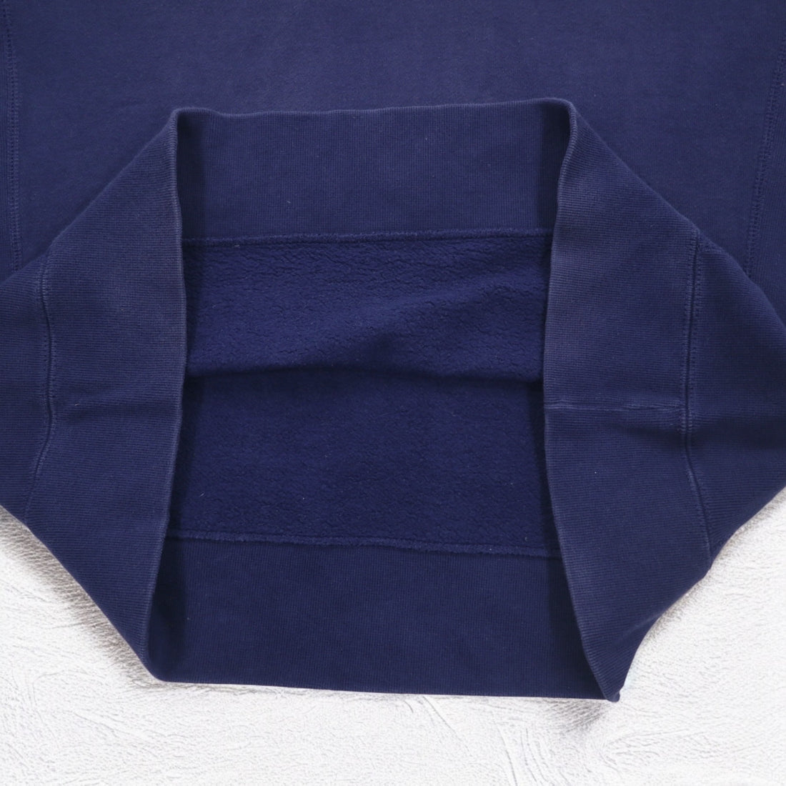 Polo by Ralph Lauren Half Zip Reverse Weave Sweatshirt, XL, Navy, Ribbed Line