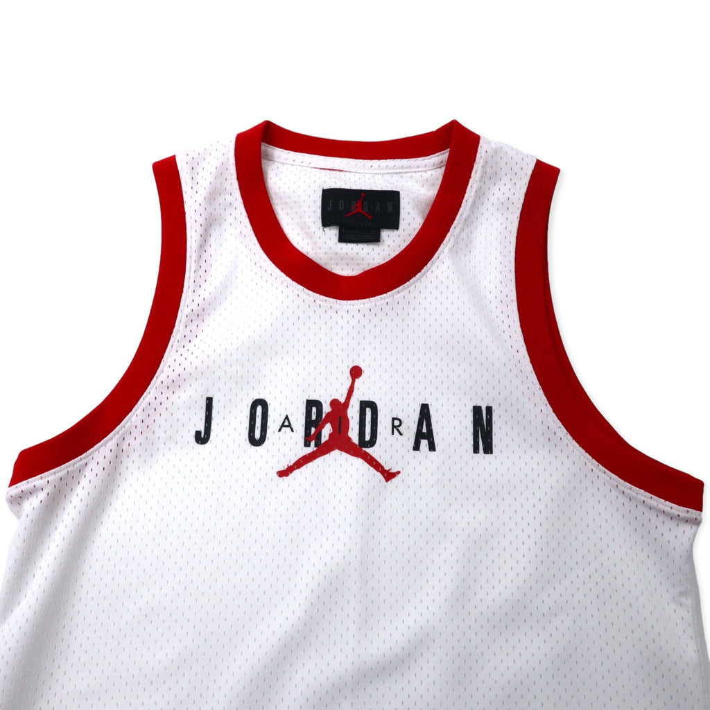 JORDAN BRAND ( NIKE ) ゲームシャツ タンクトップ S ホワイト ポリエステル メッシュ ジャンプマン ロゴプリント AS M J JM SPRT DNA TANK CJ6152-100