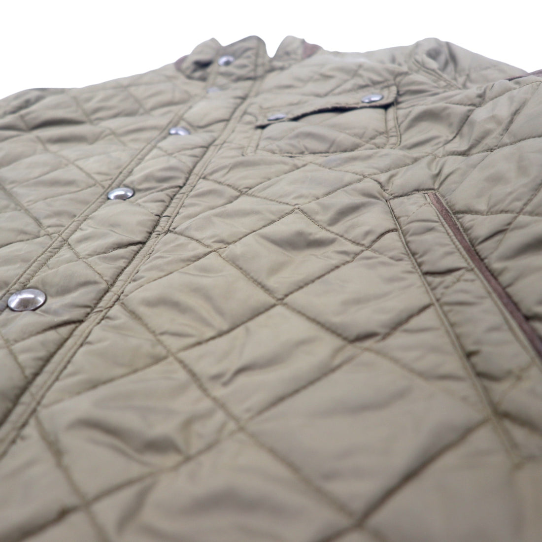 RALPH LAUREN 90s quilted jacket, XL, khaki, polyester