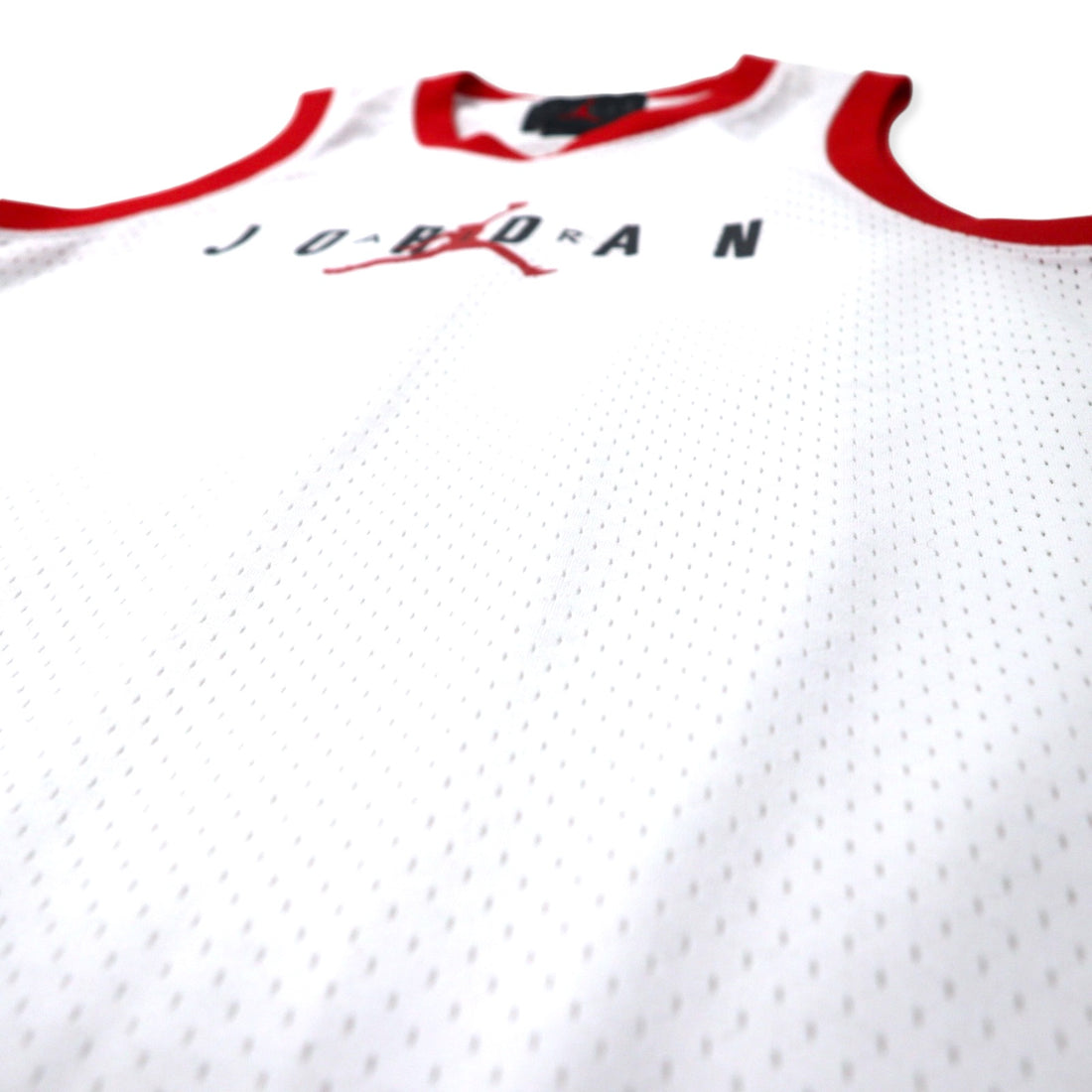 JORDAN BRAND (NIKE) Game Shirt Tank Top S White Polyester Mesh Jumpman Logo Print AS MJ JM SPRT DNA TANK CJ6152-100