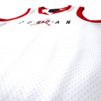 JORDAN BRAND ( NIKE ) ゲームシャツ タンクトップ S ホワイト ポリエステル メッシュ ジャンプマン ロゴプリント AS M J JM SPRT DNA TANK CJ6152-100