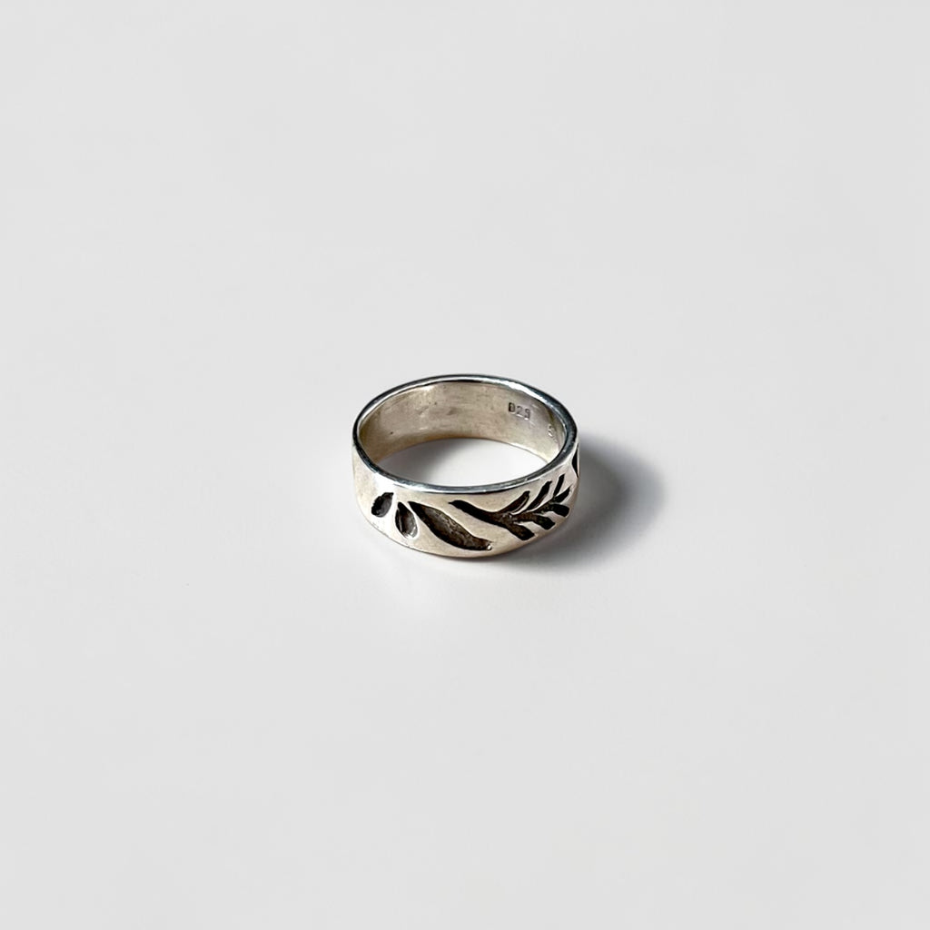 Vintage Sterling Silver Ring インディアンジュエリー シルバーリング 指輪 16号 ボタニカル