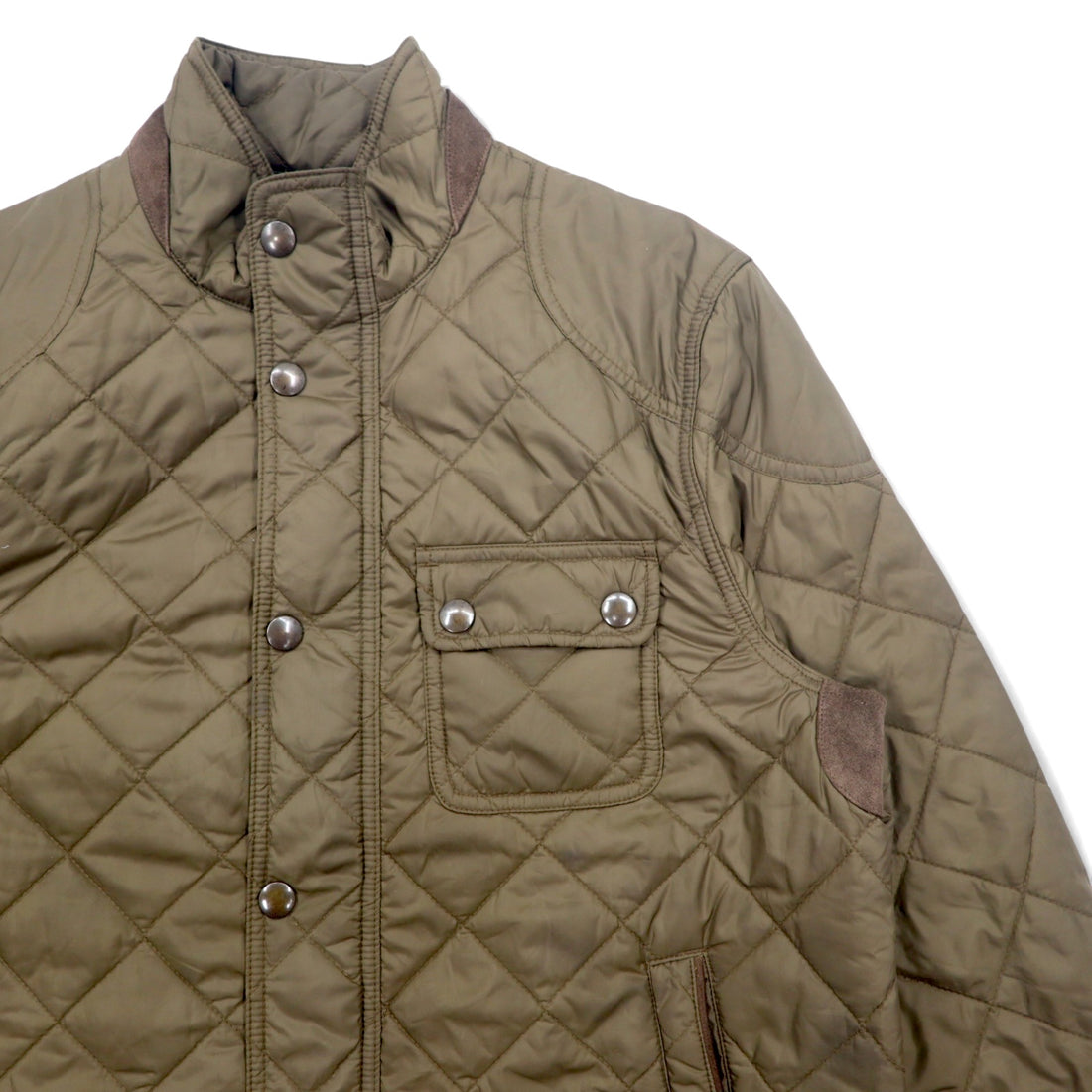 RALPH LAUREN 90s quilted jacket, XL, khaki, polyester