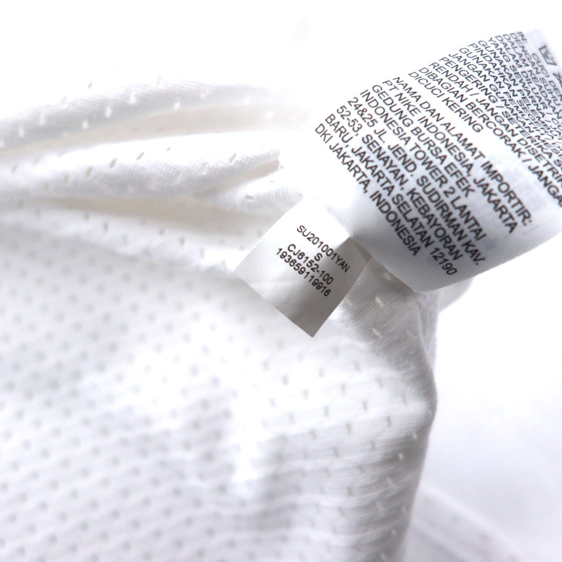 JORDAN BRAND (NIKE) Game Shirt Tank Top S White Polyester Mesh Jumpman Logo Print AS MJ JM SPRT DNA TANK CJ6152-100