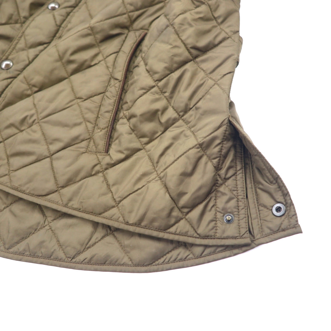 RALPH LAUREN 90s quilted jacket, XL, khaki, polyester