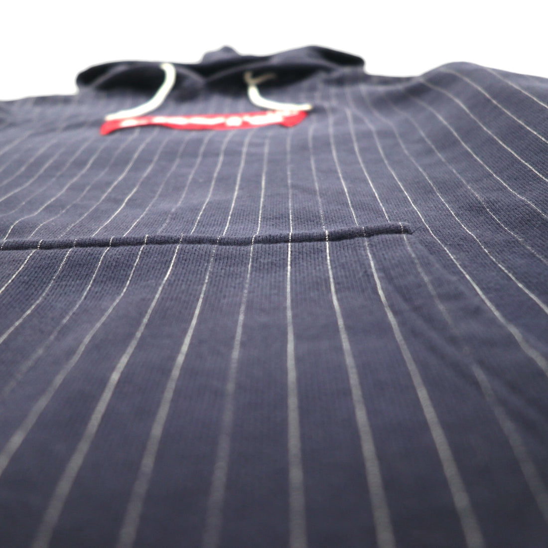 Levi's Wabash Pullover Hoodie, Size L, Navy Stripes, Front Pocket, 56808-0018