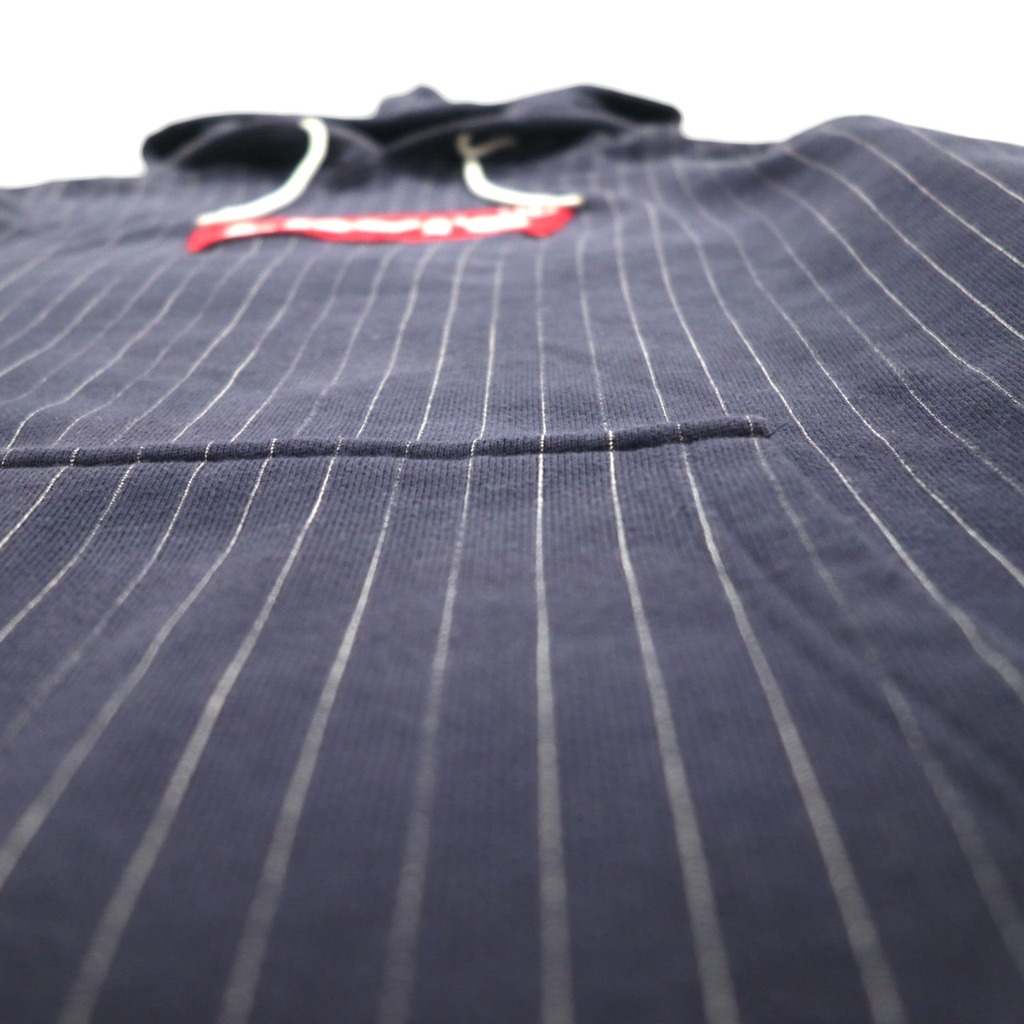 Levi's ウォバッシュ プルオーバー パーカー L ネイビー ストライプ フロントポケット 56808-0018