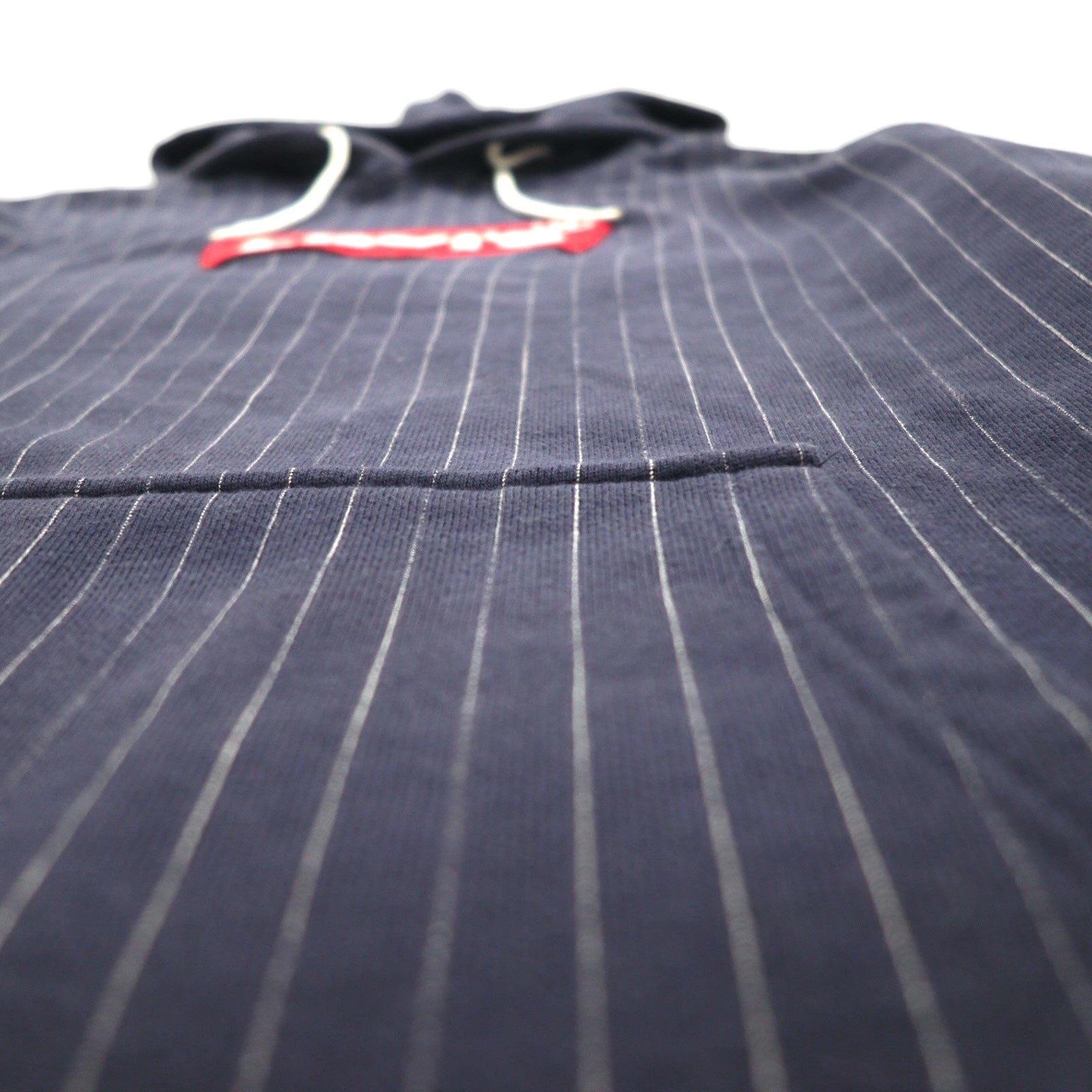 Levi's Wabash Pullover Hoodie, Size L, Navy Stripes, Front Pocket, 56808-0018
