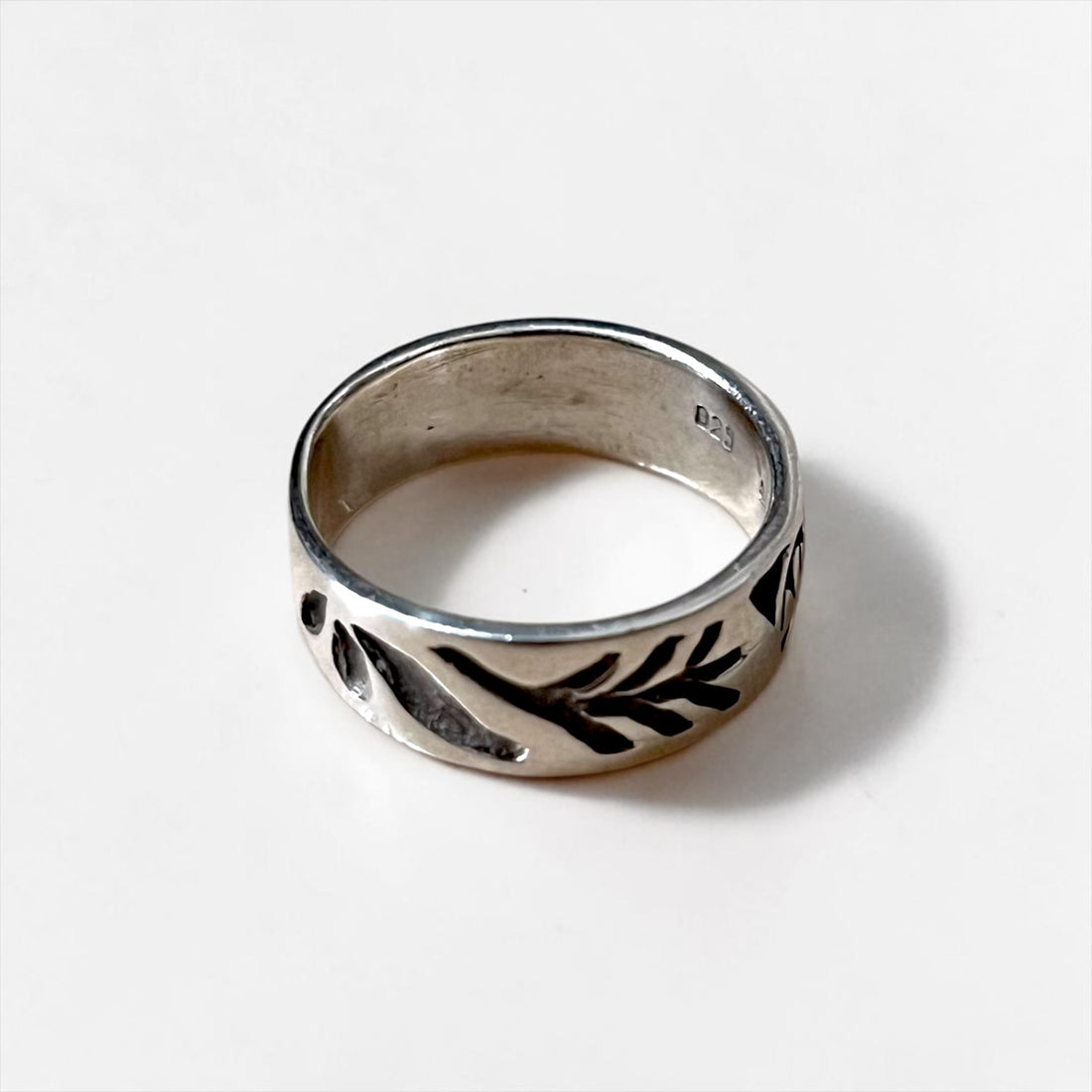 Vintage Sterling Silver Ring インディアンジュエリー シルバーリング 指輪 16号 ボタニカル