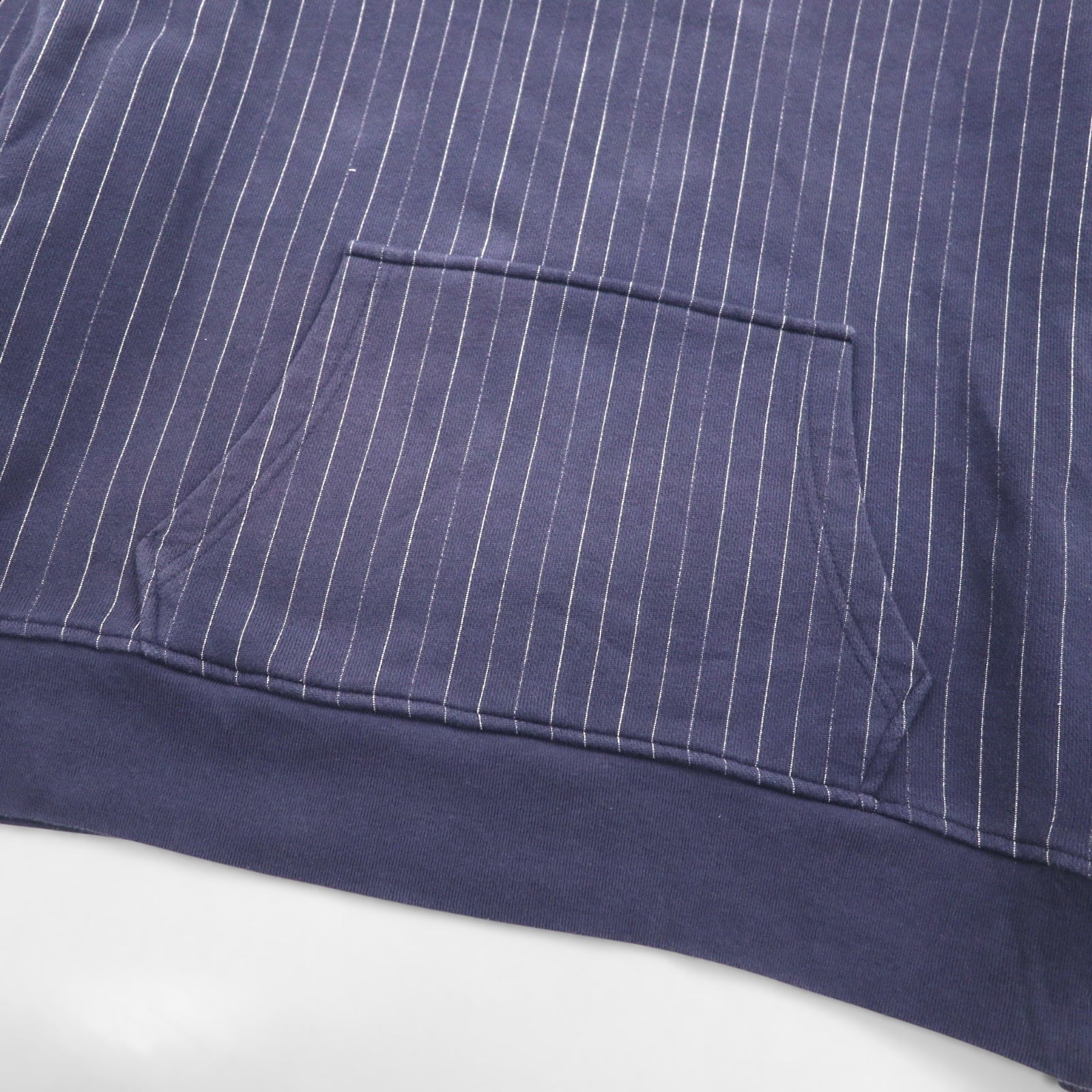 Levi's Wabash Pullover Hoodie, Size L, Navy Stripes, Front Pocket, 56808-0018