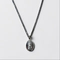 Silver 925 Necklace 聖母マリア シルバー ネックレス メダイ オーバル 喜平 チェーン