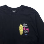 Stussy Long Sleeve T-Shirt Long TM Black Cotton One Point Logo Embroidery Made in Mexico