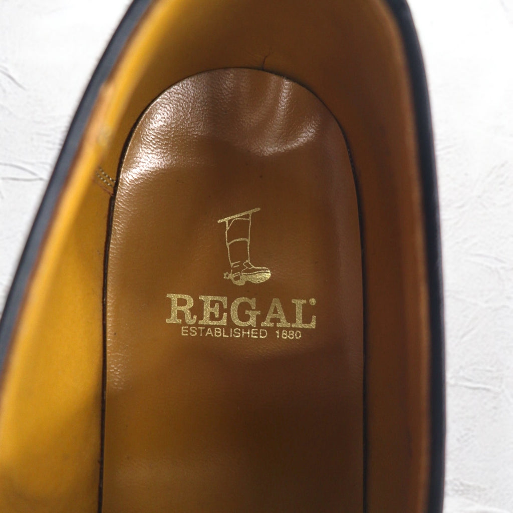 REGAL Plain Toe Dress Shoes 26cm Embossed Goodyear Welt Construction Wingtip 2509 Made in Japan
