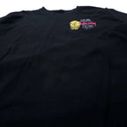 Stussy Long Sleeve T-Shirt Long TM Black Cotton One Point Logo Embroidery Made in Mexico