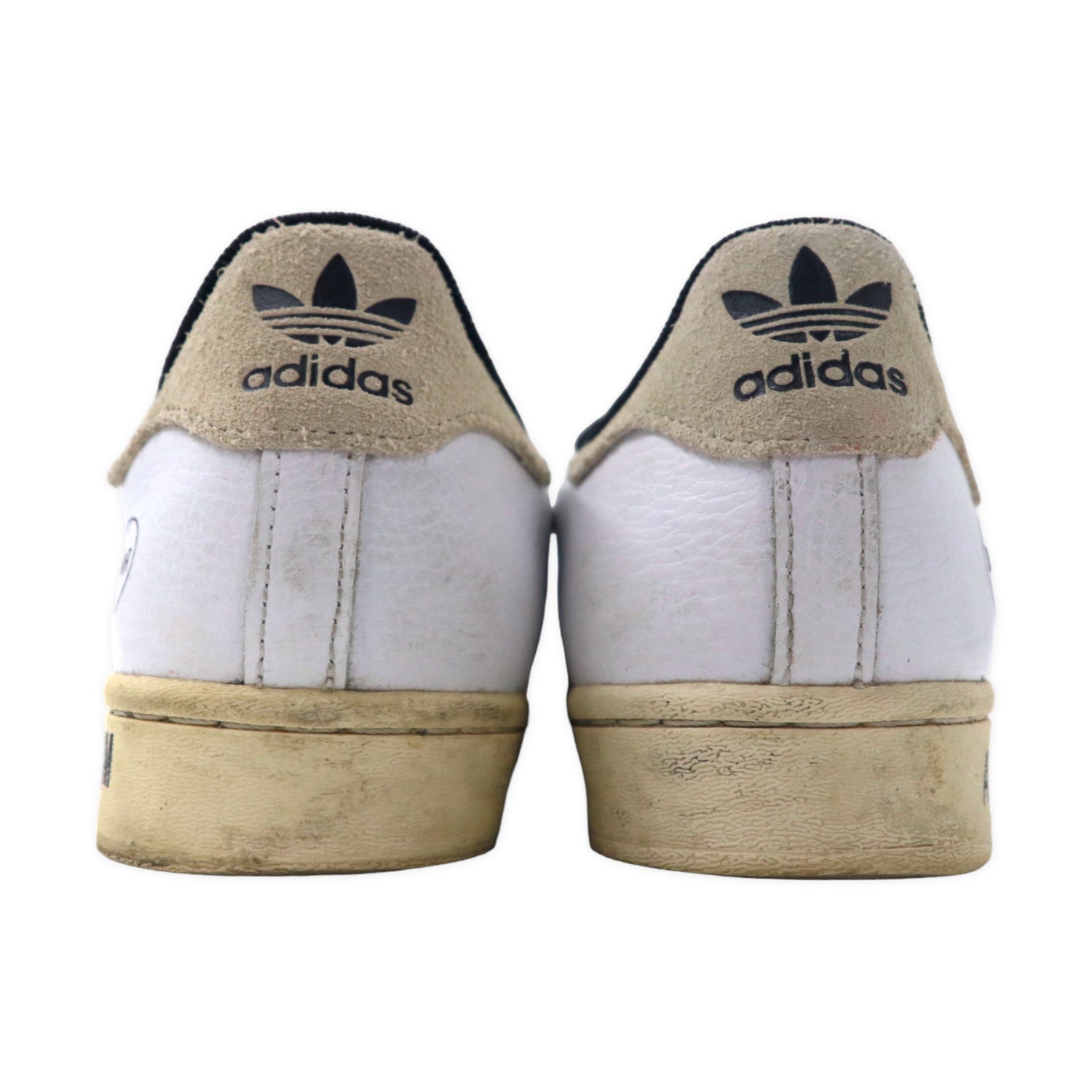 Adidas Originals Superstar Sneakers US9.5 White Leather 3 Striped 