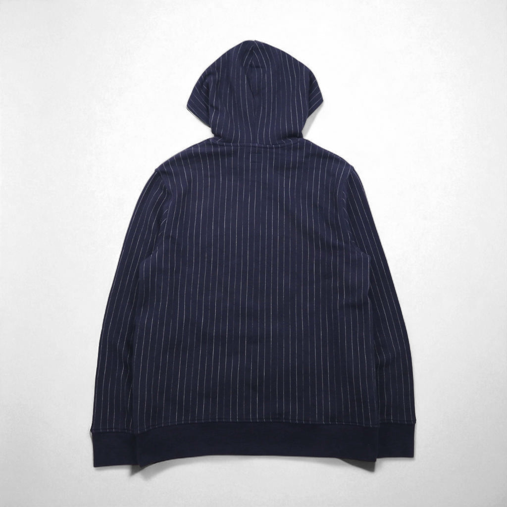 Levi's Wabash Pullover Hoodie, Size L, Navy Stripes, Front Pocket, 56808-0018