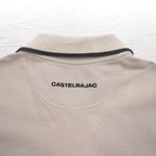 CASTELBAJAC SPORT 90s Long Sleeve Polo Shirt XL Beige Cotton Character Embroidery