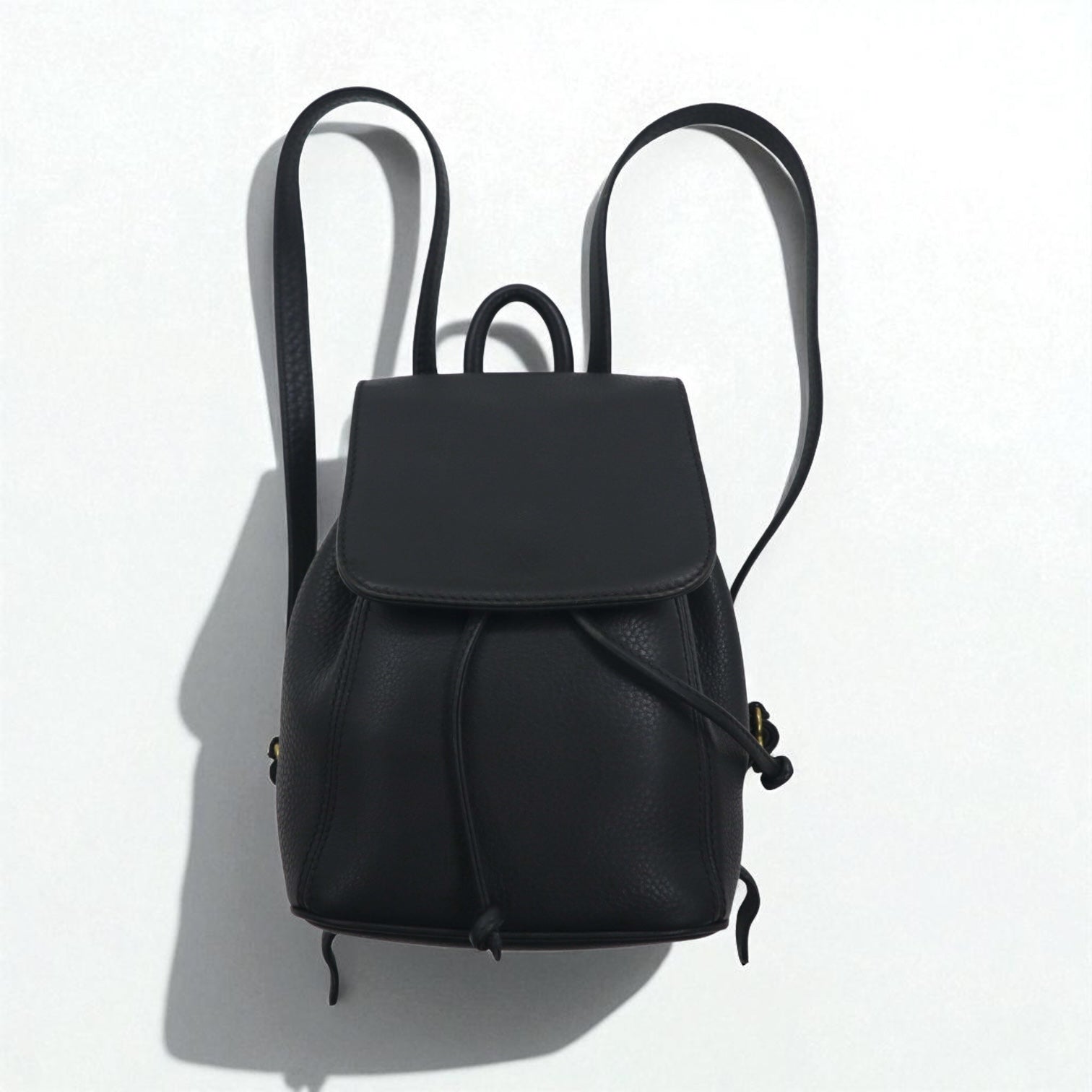 COACH イタリア製 オールドコーチ ペプルドレザー 巾着 リュックサック