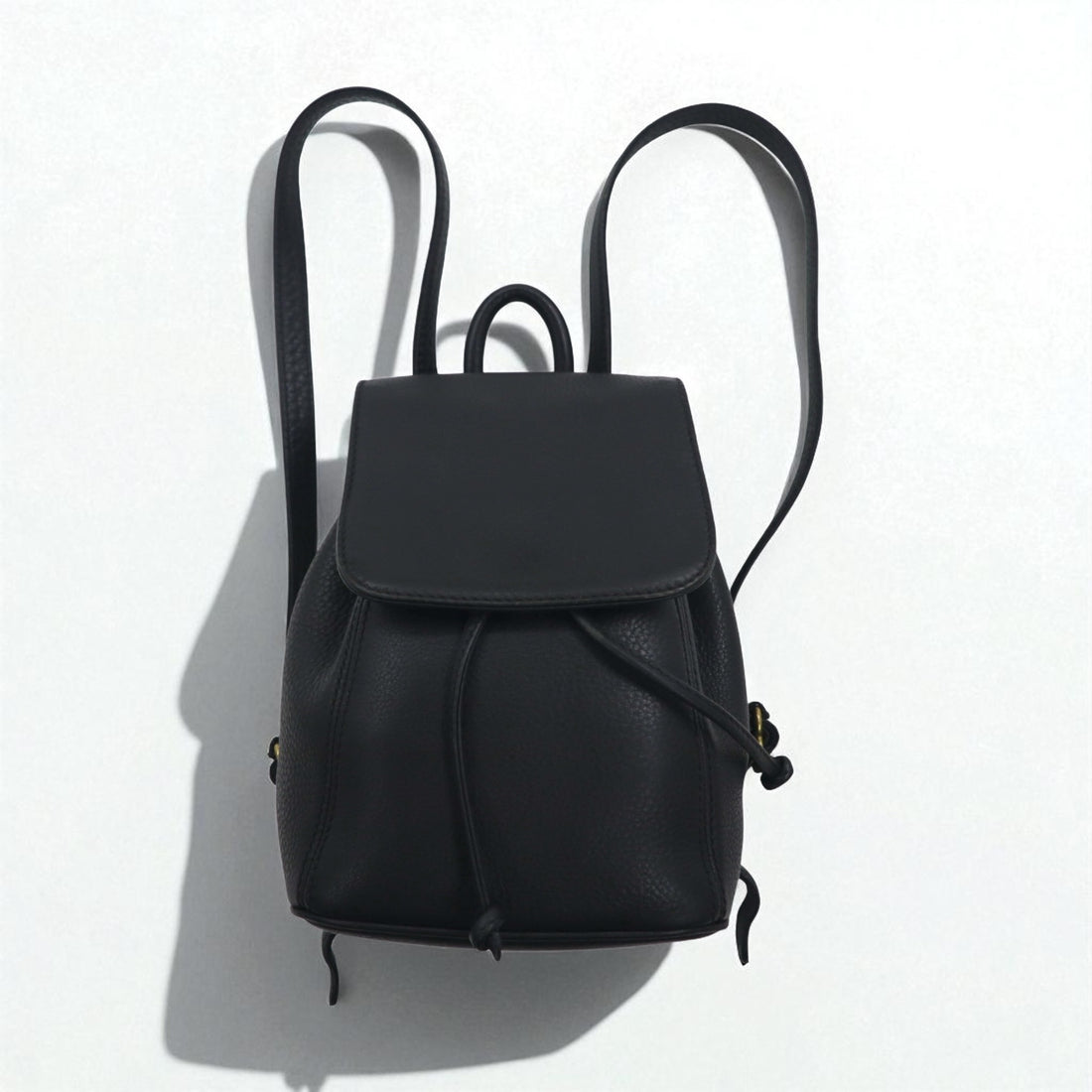 COACH Made in Italy Old Coach Pebbled Leather Drawstring Backpack, Cowhide Leather, L6E-4925, Grained Leather