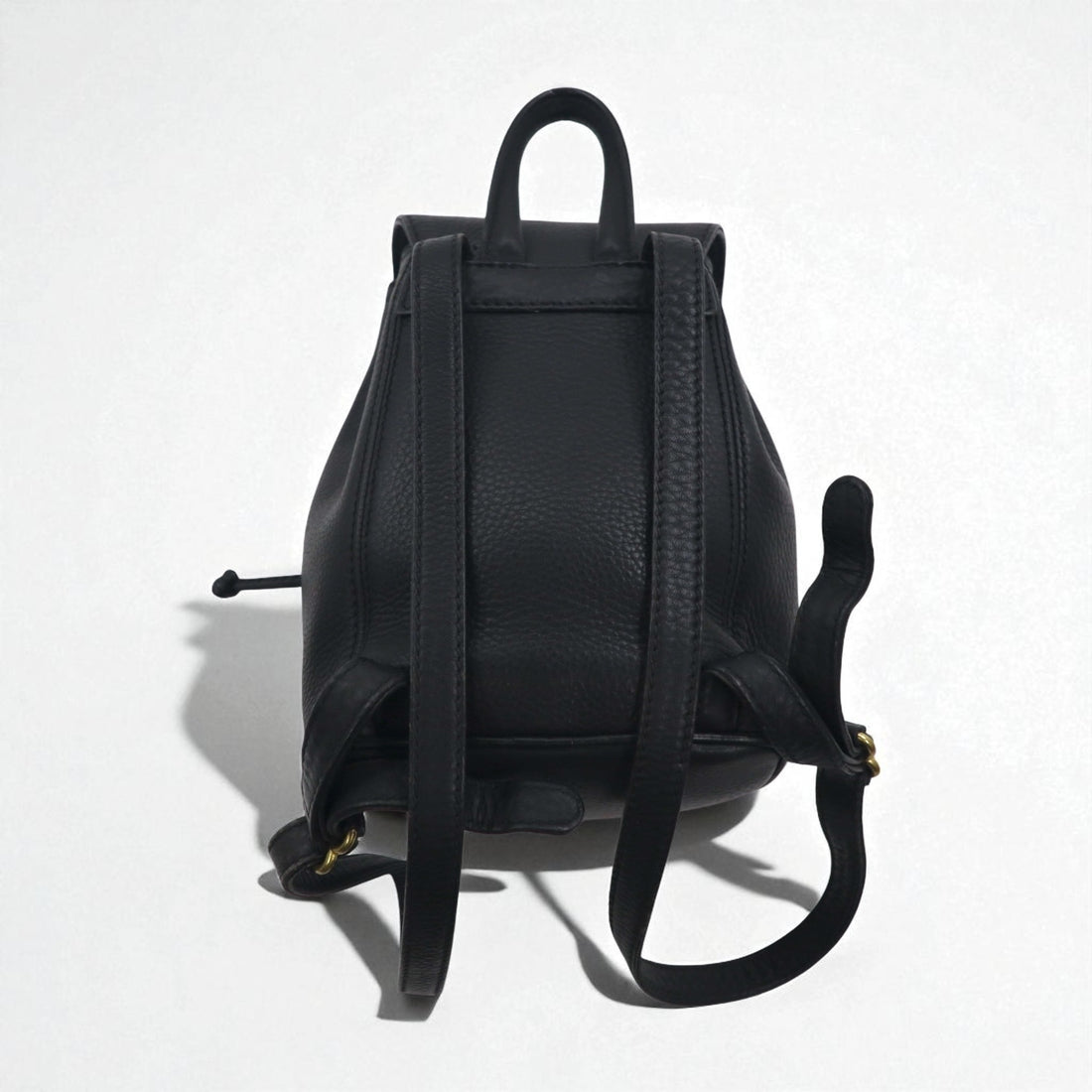 COACH Made in Italy Old Coach Pebbled Leather Drawstring Backpack, Cowhide Leather, L6E-4925, Grained Leather