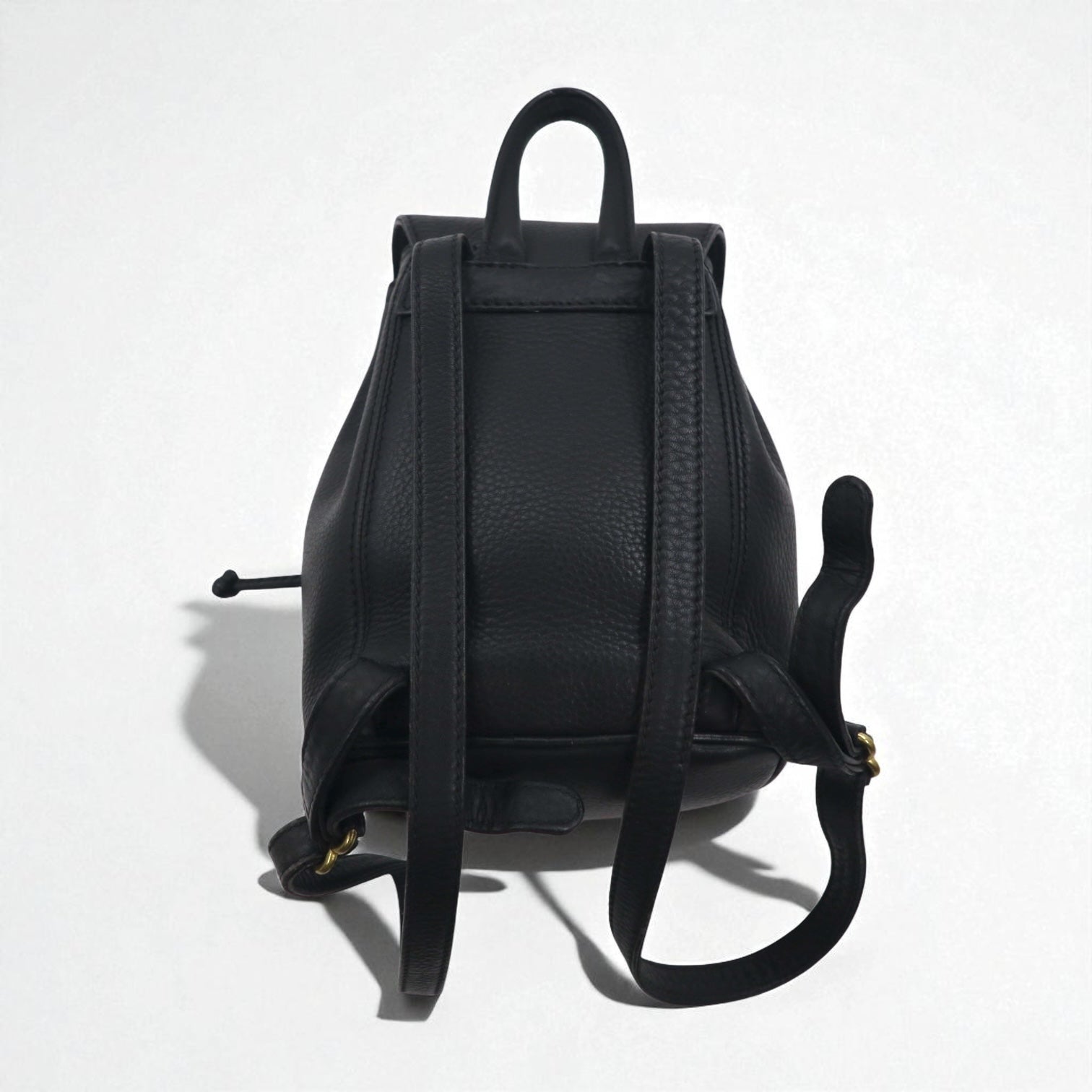 COACH Made in Italy Old Coach Pebbled Leather Drawstring Backpack, Cowhide Leather, L6E-4925, Grained Leather