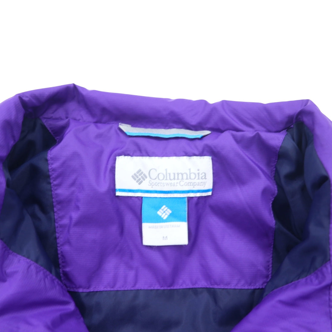 COLUMBIA Down Jacket, Filled, XL, Purple, Nylon, Quilted, POWDER PILLOW HYBRID JACKET WL5341