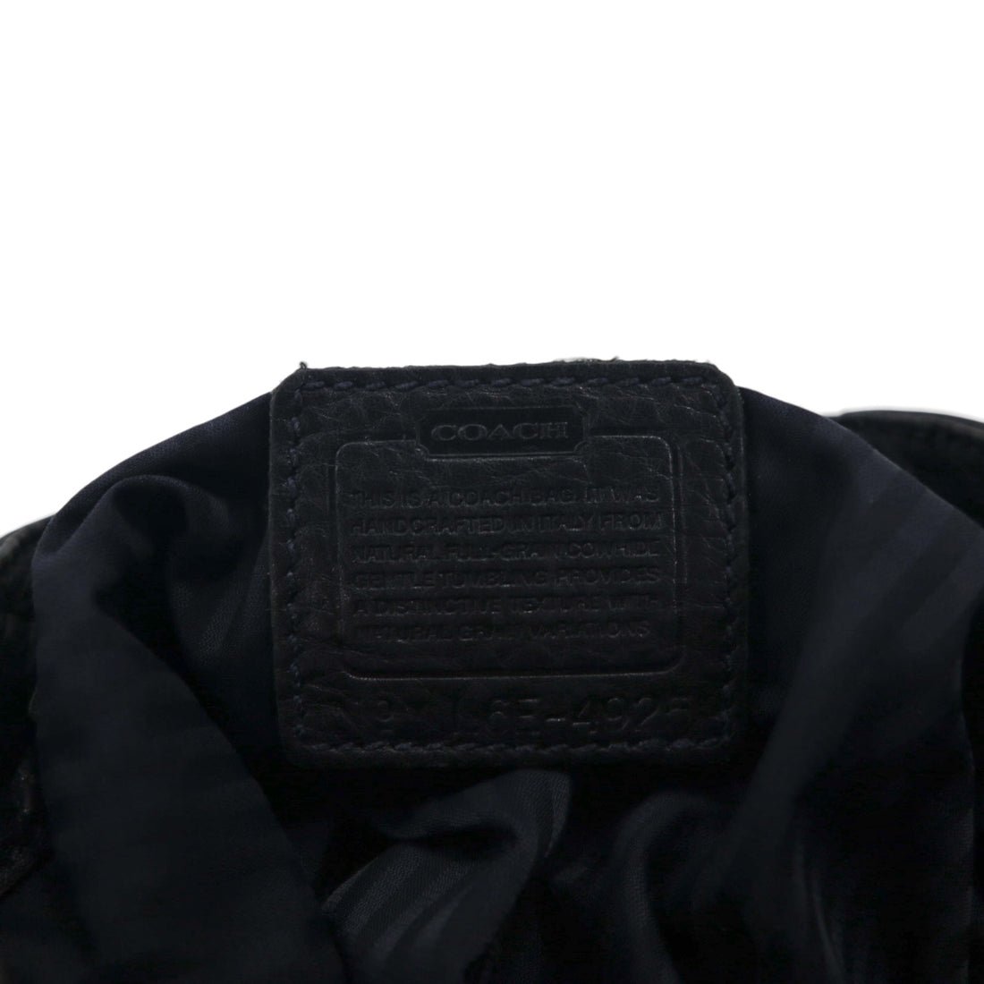 COACH Made in Italy Old Coach Pebbled Leather Drawstring Backpack, Cowhide Leather, L6E-4925, Grained Leather