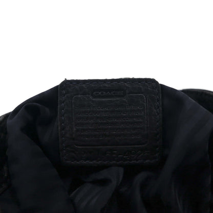 COACH イタリア製 オールドコーチ ペプルドレザー 巾着 リュックサック バックパック 牛革 L6E-4925 シボ革