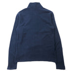 THE NORTH FACE Half Zip Fleece Jacket S Navy Polyester Logo Embroidery