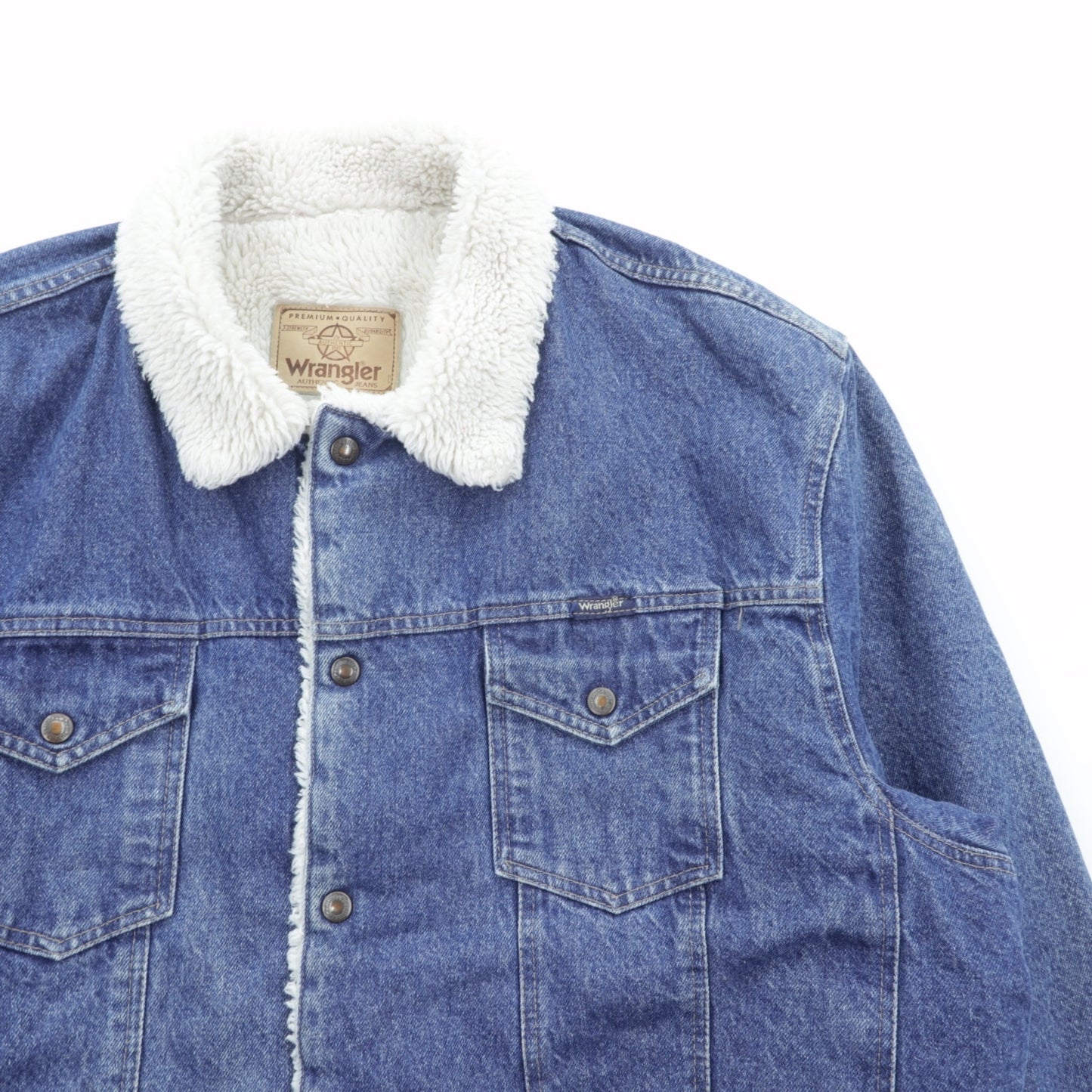 Wrangler ランチコート 裏ボア デニムジャケット L インディゴ シェルパ
