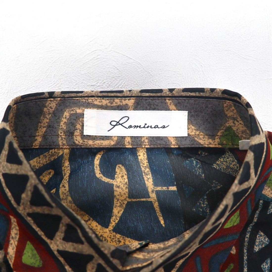Vintage 90s Japan Made Native Shirt Roman Rominas 90s Retro All-over Print Poly Shirt M Native Made in Japan Unused