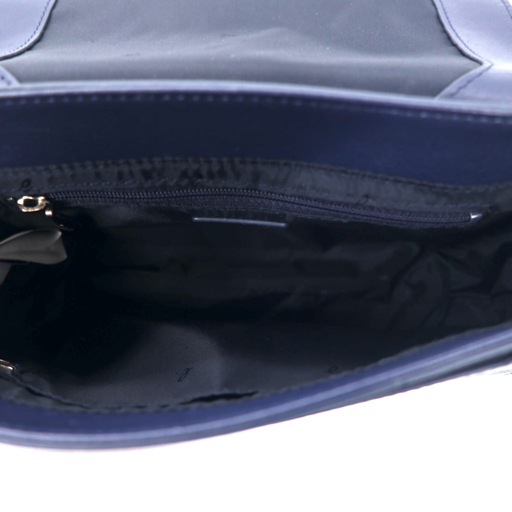 agnes b. Leather shoulder bag, navy, cowhide LS15-02