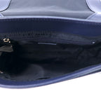 agnes b. Leather shoulder bag, navy, cowhide LS15-02