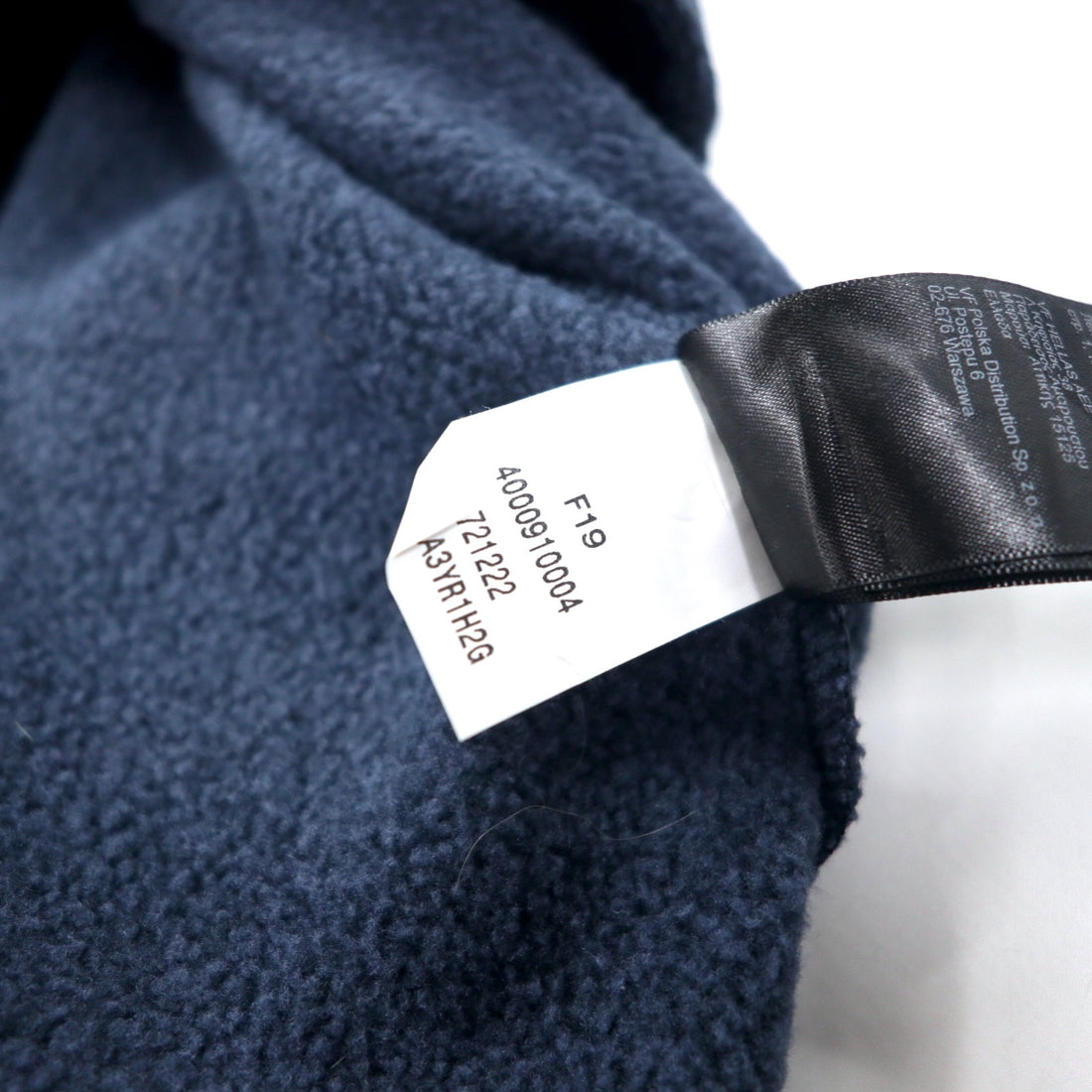 THE NORTH FACE Half Zip Fleece Jacket S Navy Polyester Logo Embroidery