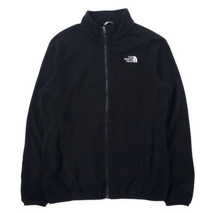 日本然リトテ-古着オンライン-THE NORTH FACE フルジップ フリースジャケット L ブラック ポリエステル ロゴ刺繍-THE NORTH FACE Full Zip FLEECE Jacket L Black polyester logo embroidery