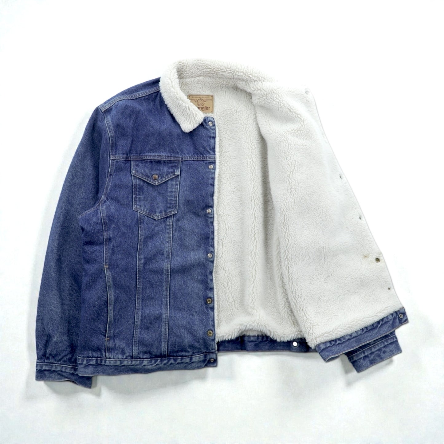 Wrangler ランチコート 裏ボア デニムジャケット L インディゴ シェルパ