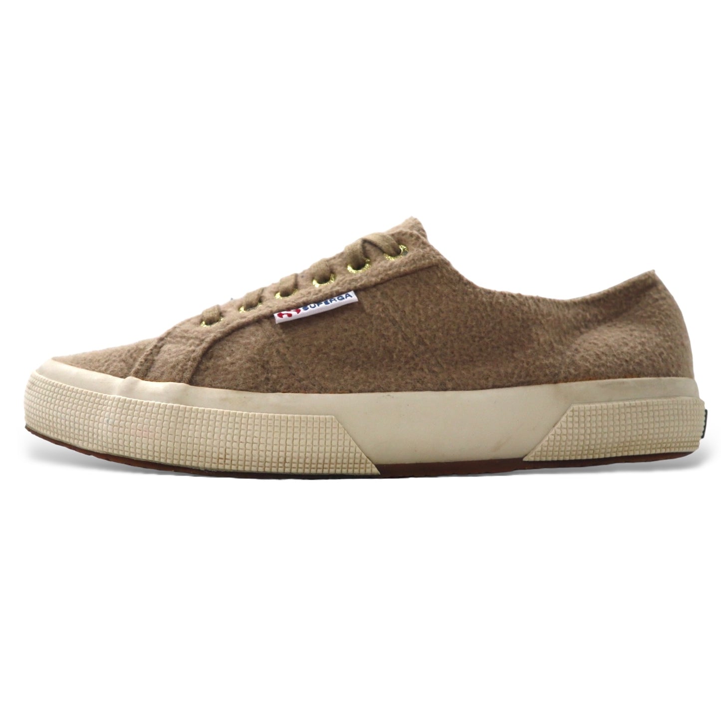 SUPERGA ウールブレンド スニーカー 25cm ベージュ Tan Wool Blend Low Top Sneakers S00AID0