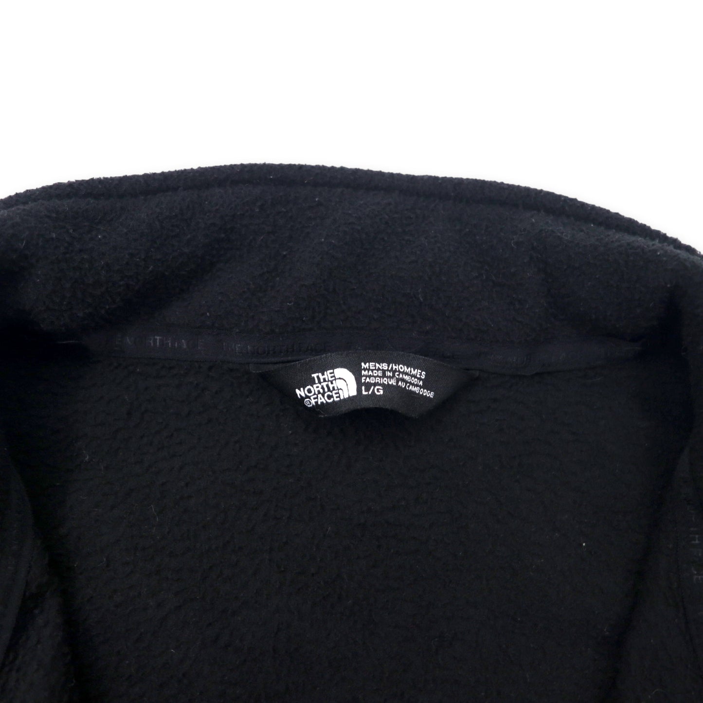 THE NORTH FACE フルジップ フリースジャケット L ブラック ポリエステル ロゴ刺繍
