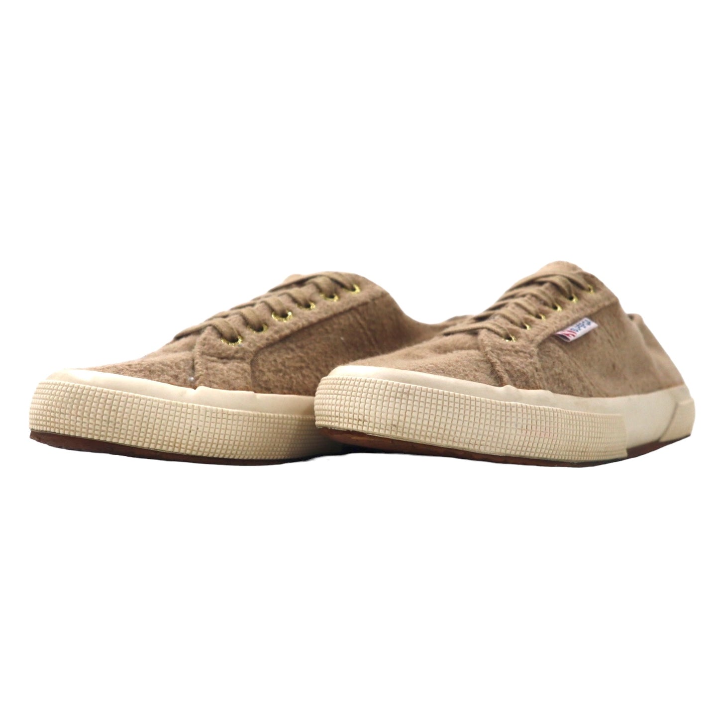 SUPERGA ウールブレンド スニーカー 25cm ベージュ Tan Wool Blend Low Top Sneakers S00AID0