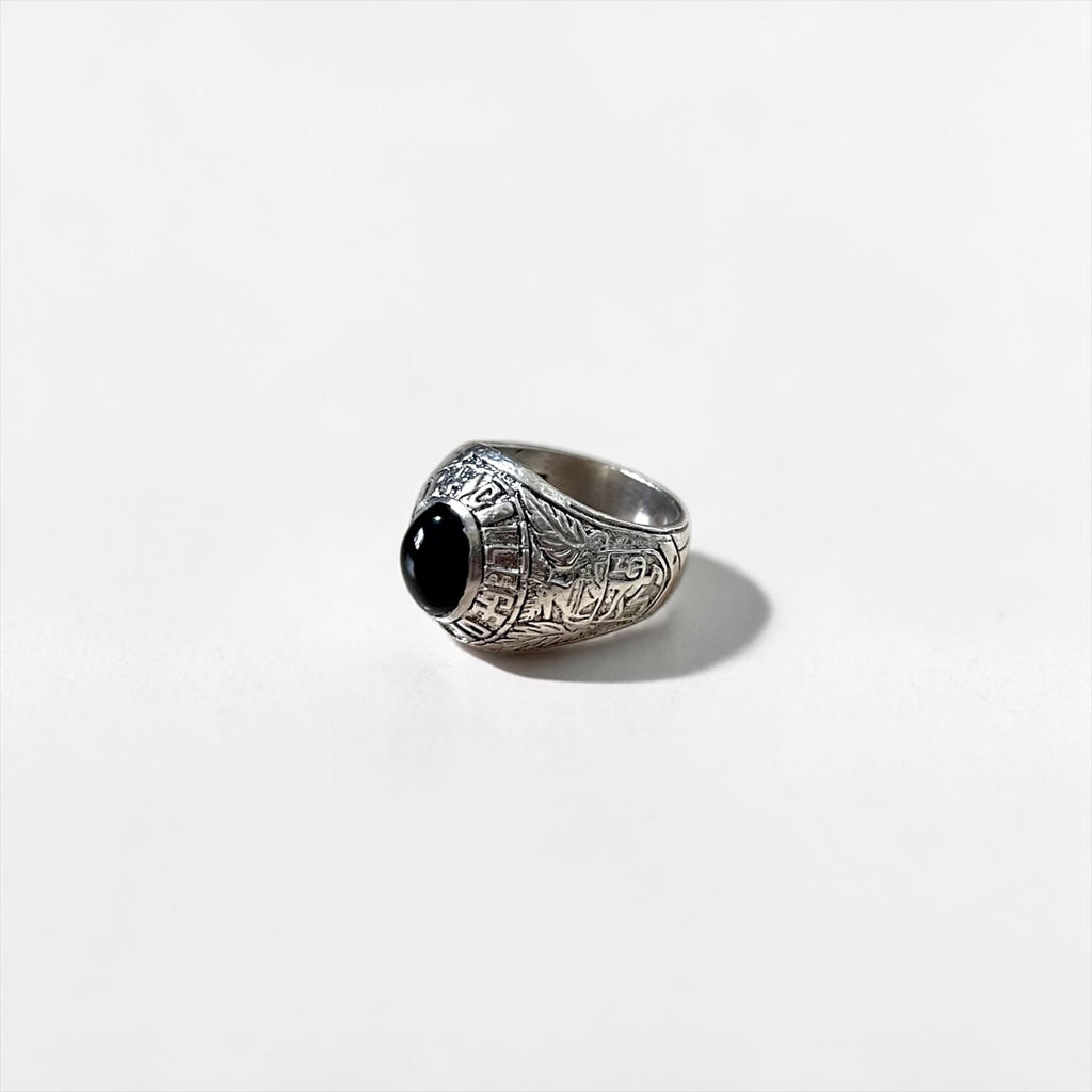 80年代 ヴィンテージ カレッジリング 指輪 シルバー ブラック 1984年 COLLEGE OF DAIDO