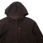 THE NORTH FACE Apex Soft Shell Jacket Hoodie M Brown Polyester Fleece Liner Logo Embroidery TNF APEX