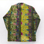 Vintage 90s Japan Made Native Shirt Roman Rominas 90s Retro All-over Print Poly Shirt M Multicolor Native Made in Japan Unused