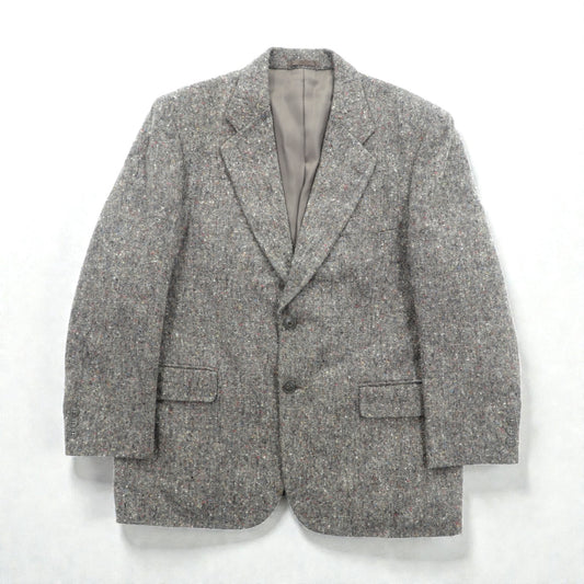 GRESHAM 90年代 ツイード テーラードジャケット ネップ 2B ブレザー M グレー ウール