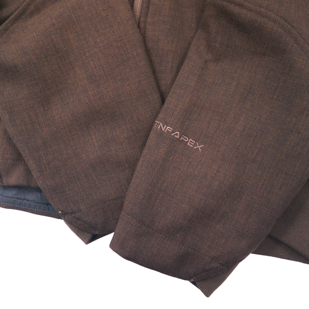 THE NORTH FACE Apex Soft Shell Jacket Hoodie M Brown Polyester Fleece Liner Logo Embroidery TNF APEX